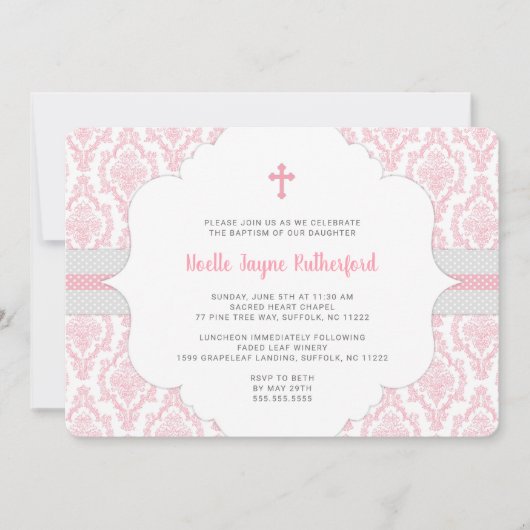 Rosa Damasketbaptismus oder Erste Einladung zur Ko (Vorderseite)