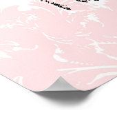 Rosa Damaskus Kronleuchter Wand Drucken Poster (Ecke)