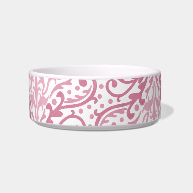 Rosa Damaskus Pet Bowl Napf (Vorderseite)