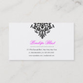 Rosa Damast-auffälliges Rosa der Explosions-311 Visitenkarte (Rückseite)