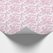 Rosa Damast-Geschenkpapier Geschenkpapier (Ecke)