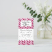 Rosa Damast, Lehrer haben Klasse Visitenkarte (Stehend Vorderseite)