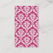 Rosa Damast, Lehrer haben Klasse Visitenkarte (Rückseite)