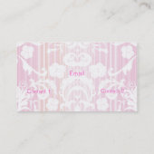 Rosa Damast Mama-Telefonkarte Telefonnummerkarte (Rückseite)