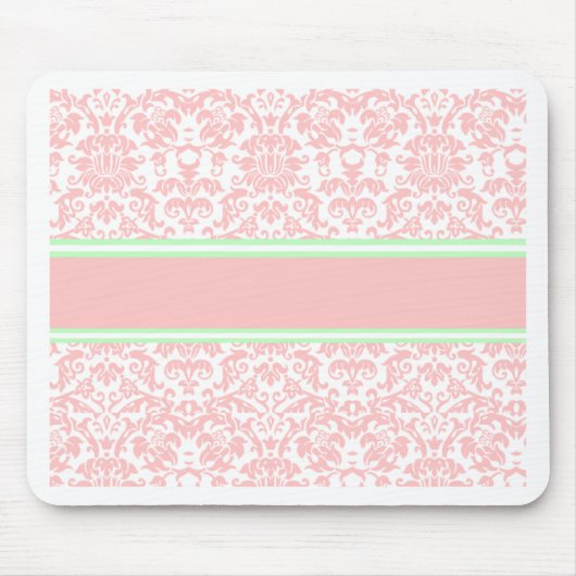 Rosa Damast Mousepad (Vorne)