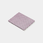 Rosa Damast-Muster-Hintergrund Post-it Klebezettel (angewinkelt)