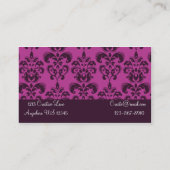 Rosa Damast-Opal-Visitenkarte Visitenkarte (Rückseite)