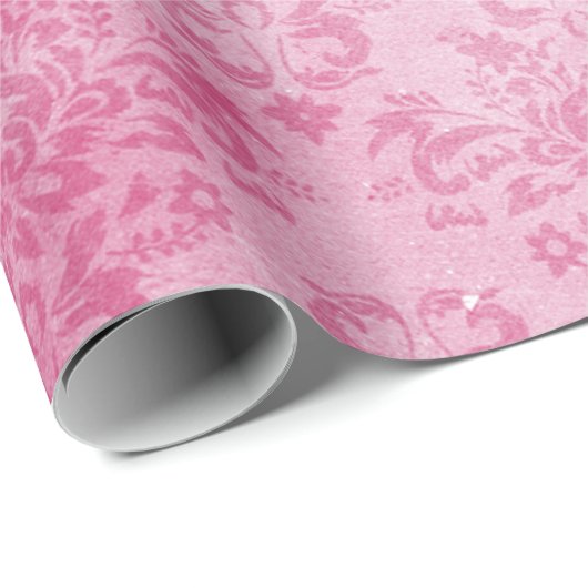 Rosa Damast-Packpapier-Rolle Geschenkpapier (Rolleneckpunkt)