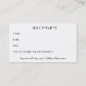 Rosa Damast Terminkarte (Rückseite)