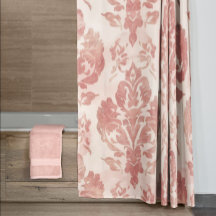 Rosa Damast-Wasserfarben-Blumen-Vintage-Muster