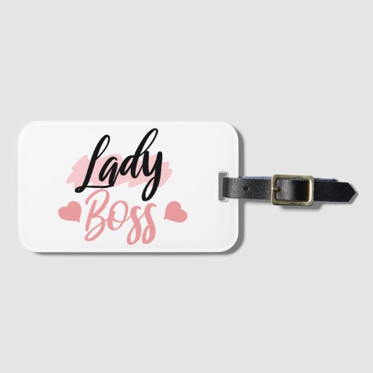Rosa-Dame-Chef Gepäckanhänger (Vorderseite (Horizontal))