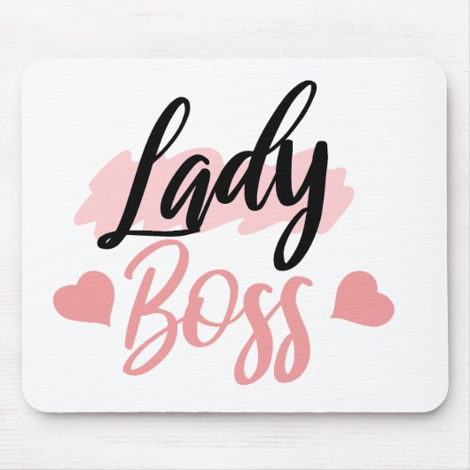 Rosa-Dame-Chef Mousepad (Vorne)