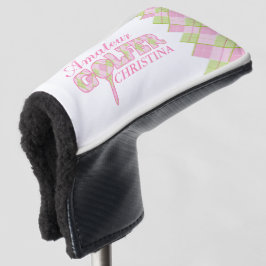 Rosa Damen Golfer Raute personalisierte Abdeckung Golf Headcover