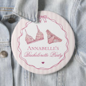 Rosa Damenwäsche-Duschparty Geschenk für Junggesel Button (Beispiel)