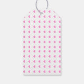 Rosa Danke-Schön-Geschenkanhänger mit Herz-Muster Geschenkanhänger (Rückseite)