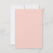 Rosa Dankeskarte mit Blush-Ton Einladung (Rückseite)
