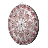 Rosa Dartboard Dartscheibe (Vorderseite rechts)