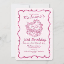 Rosa das Mädchen Retro Herz Coquette Kuchen Geburt