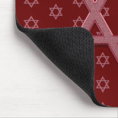 Rosa Davidstern nahtlos Mousepad (Ecke)