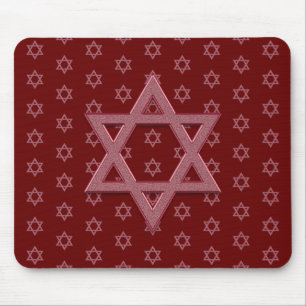 Rosa Davidstern nahtlos Mousepad
