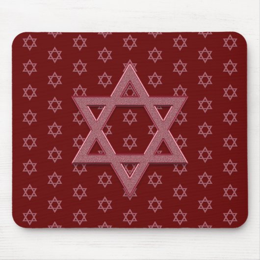 Rosa Davidstern nahtlos Mousepad (Vorne)