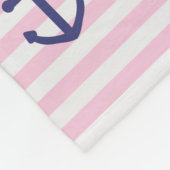 Rosa Decke mit nautischen Verankern, Monogramm (Ecke)