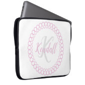 Rosa Decorative Monogram Laptop Sleeve (Vorne Rechts)