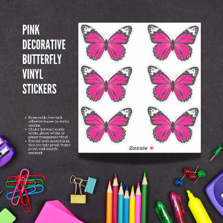 Rosa Decorative Schmetterling Vinyl Stickers Aufkleber