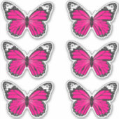 Rosa Decorative Schmetterling Vinyl Stickers Aufkleber (Vorderseite)