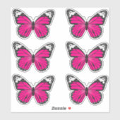 Rosa Decorative Schmetterling Vinyl Stickers Aufkleber (Blatt)