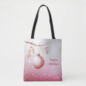 Rosa Decorative Weihnachtsball Tote Tasche (Vorderseite)