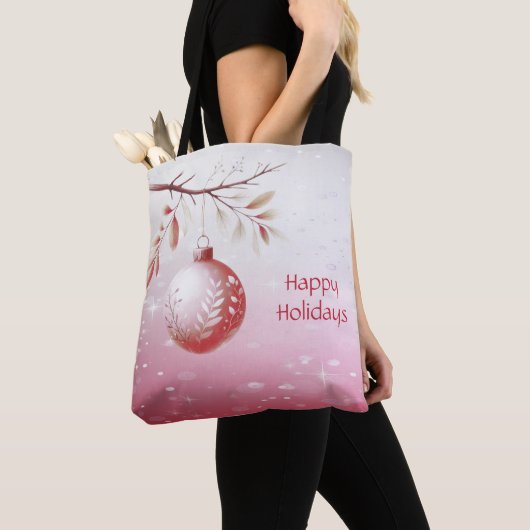 Rosa Decorative Weihnachtsball Tote Tasche (Von Nahem)