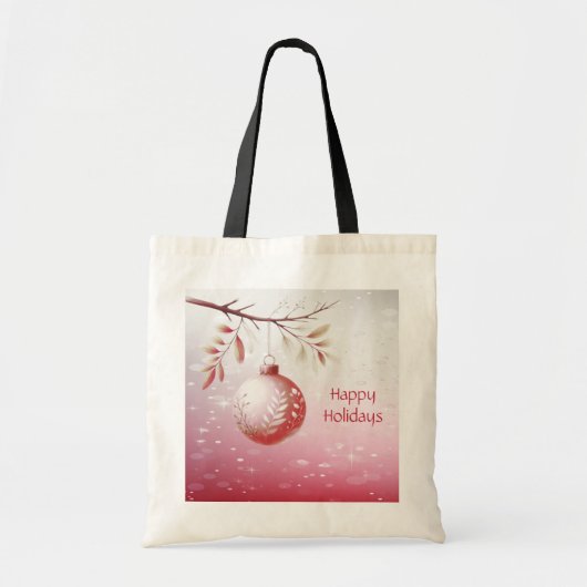 Rosa Decorative Weihnachtsball Tote Tasche (Vorne)