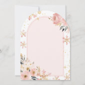 Rosa Deer Winter Wonderland Arch Baby Dusche Einladung (Rückseite)