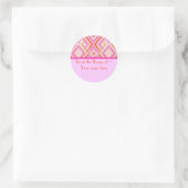 Rosa Deko Buchzeichen Stickers (Tasche)