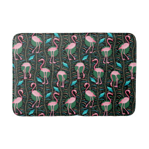 Rosa Deko-Farne der Flamingo-Vogel-20s kopieren Badematte