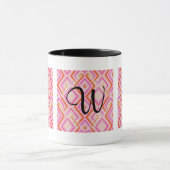 Rosa Deko-Monogramm-Tasse Tasse (Zentrum)