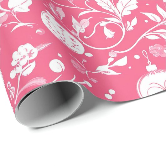 Rosa Dekorationsdesign Geschenkpapier (Rolleneckpunkt)