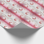 Rosa Dekorationspapier zum Weihnachtsball Geschenkpapier (Ecke)