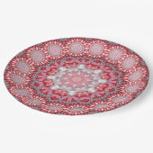 Rosa Dekorative Papierplatte Pappteller (Schrägansicht)