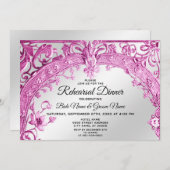 Rosa dekorative Probe Einladung (Vorne/Hinten)