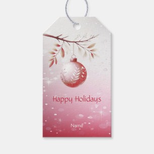 Rosa dekorative Weihnachtsball-Weihnachtsgeschenk  Geschenkanhänger