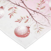 Rosa Dekorative Weihnachtskugeln Tischläufer (Ecke)