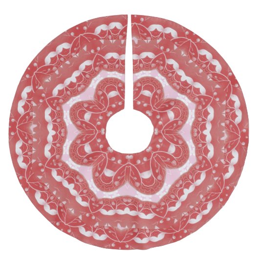 Rosa dekoratives Baumrock Polyester Weihnachtsbaumdecke (Vorderseite)