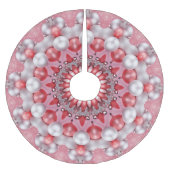 Rosa dekoratives Baumrock Polyester Weihnachtsbaumdecke (Vorderseite)