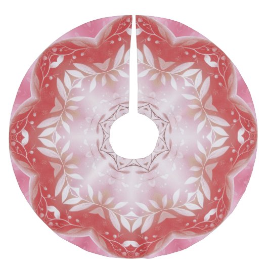 Rosa dekoratives Baumrock Polyester Weihnachtsbaumdecke (Vorderseite)