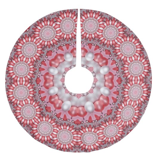 Rosa dekoratives Baumrock Polyester Weihnachtsbaumdecke (Vorderseite)