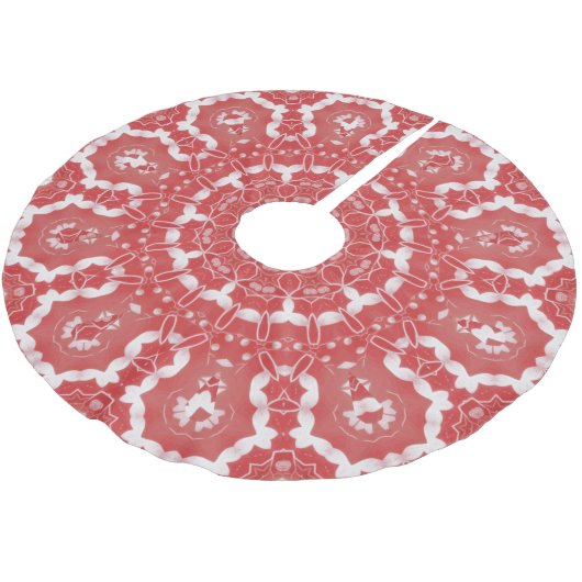 Rosa dekoratives Baumrock Polyester Weihnachtsbaumdecke (Schrägansicht)