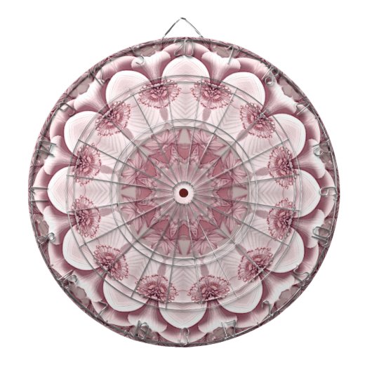 Rosa dekoratives Dartboard Dartscheibe (vorne)