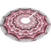 Rosa dekoratives Weihnachtsbaumrock Polyester Weihnachtsbaumdecke (Schrägansicht)